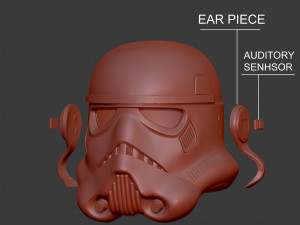 Storm Trooper Helmet-Ready To Print FBX STL Model Cetak 3D