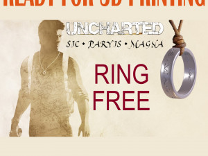 FREE-ANCHARTED Nathan DrakeS ring-3D PRINT STL 3D प्रिंट मॉडल