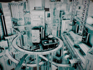cyberpunk city 3Dモデル