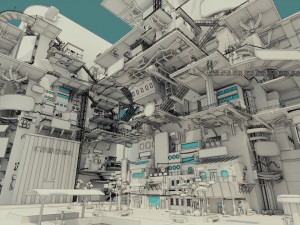 cyberpunk city Modelo 3D