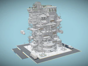 サイバーパンクシティ 3Dモデル