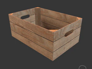 cole&ccedil;&atilde;o de caixas de madeira low poly Modelo 3D