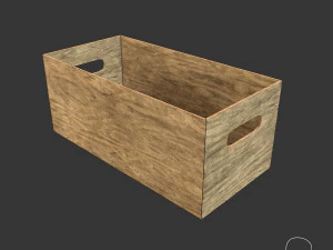 cole&ccedil;&atilde;o de caixas de madeira low poly Modelo 3D