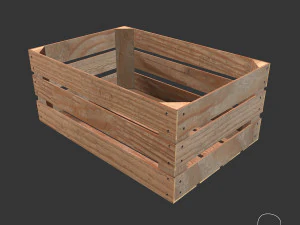cole&ccedil;&atilde;o de caixas de madeira low poly Modelo 3D