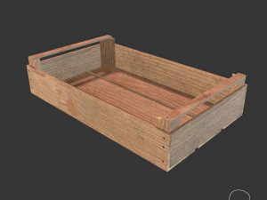 cole&ccedil;&atilde;o de caixas de madeira low poly Modelo 3D