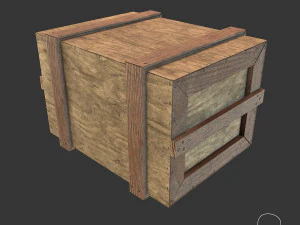 cole&ccedil;&atilde;o de caixas de madeira low poly Modelo 3D