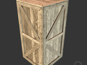 low poly wooden crate collection 2 3D 모델