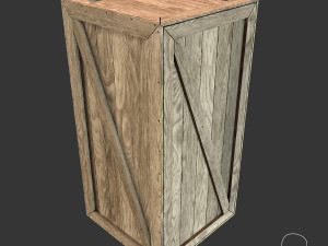 low poly wooden crate collection 2 3D 모델