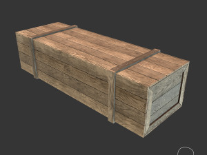 low poly wooden crate collection 2 3D 모델