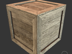 low poly wooden crate collection 2 3D 모델