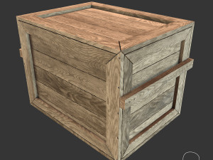 low poly wooden crate collection 2 3D 모델