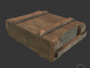 low poly wooden crate collection 2 3D 모델
