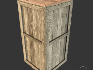 low poly wooden crate collection 2 3D 모델