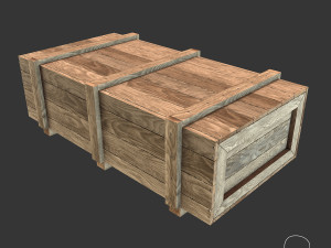 low poly wooden crate collection 2 3D 모델