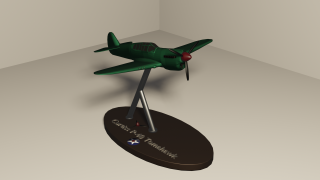 p-40 tomahawk 3D Model .c4d .max .obj .3ds .fbx .stl .blend 