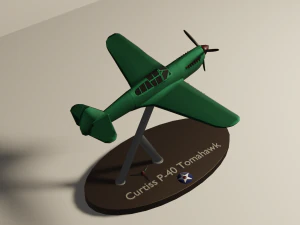 पी-40 टॉमहॉक 3D मॉडल