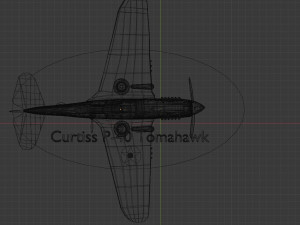 p-40 tomahawk 3D Model