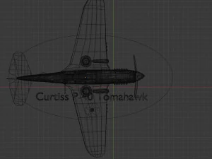 पी-40 टॉमहॉक 3D मॉडल