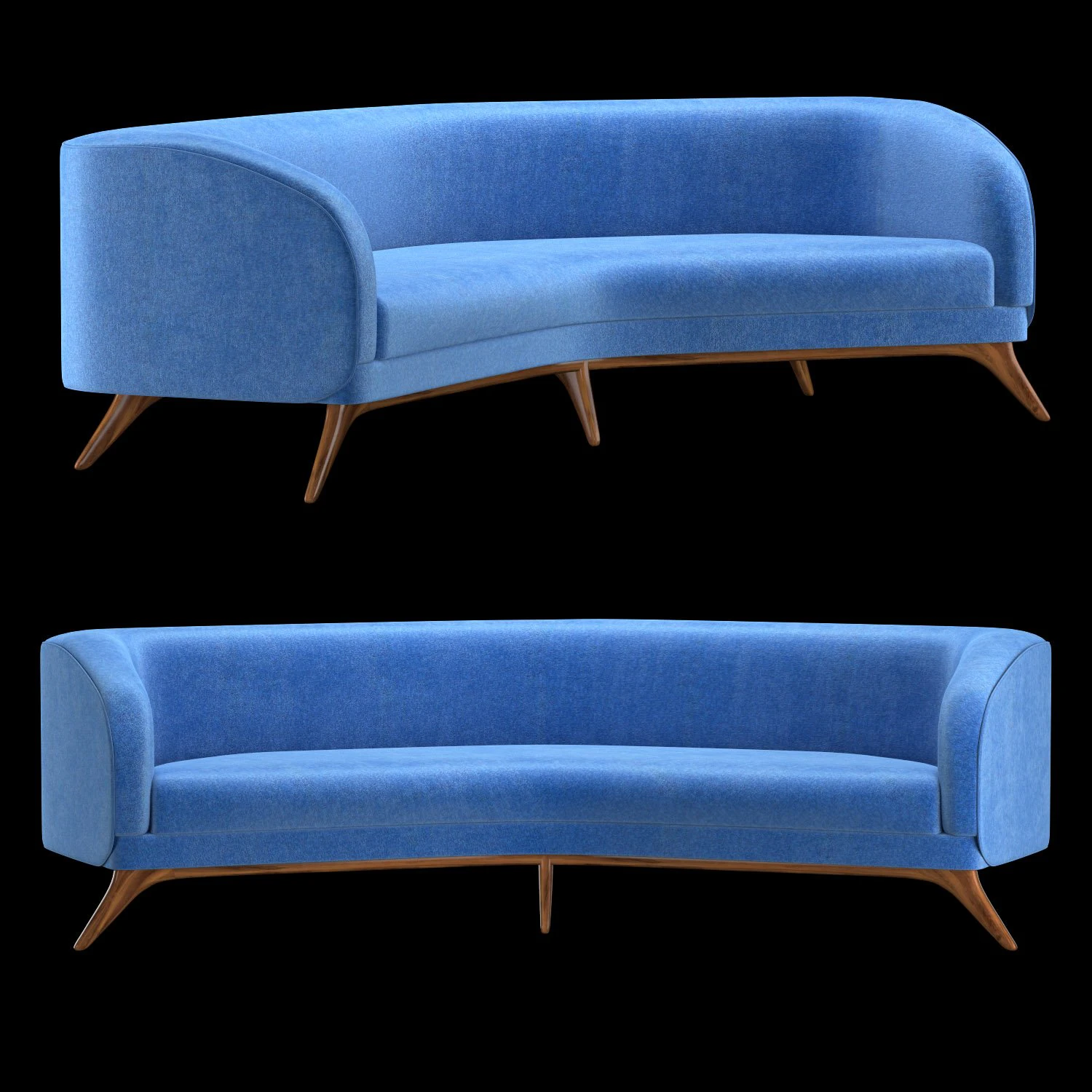 fifth avenue wide angle sofa 3D Model .c4d .max .obj .3ds .fbx .stl .blend 