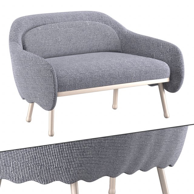 corolla sofa 273 3D Модель .c4d .max .obj .3ds .fbx .stl .blend