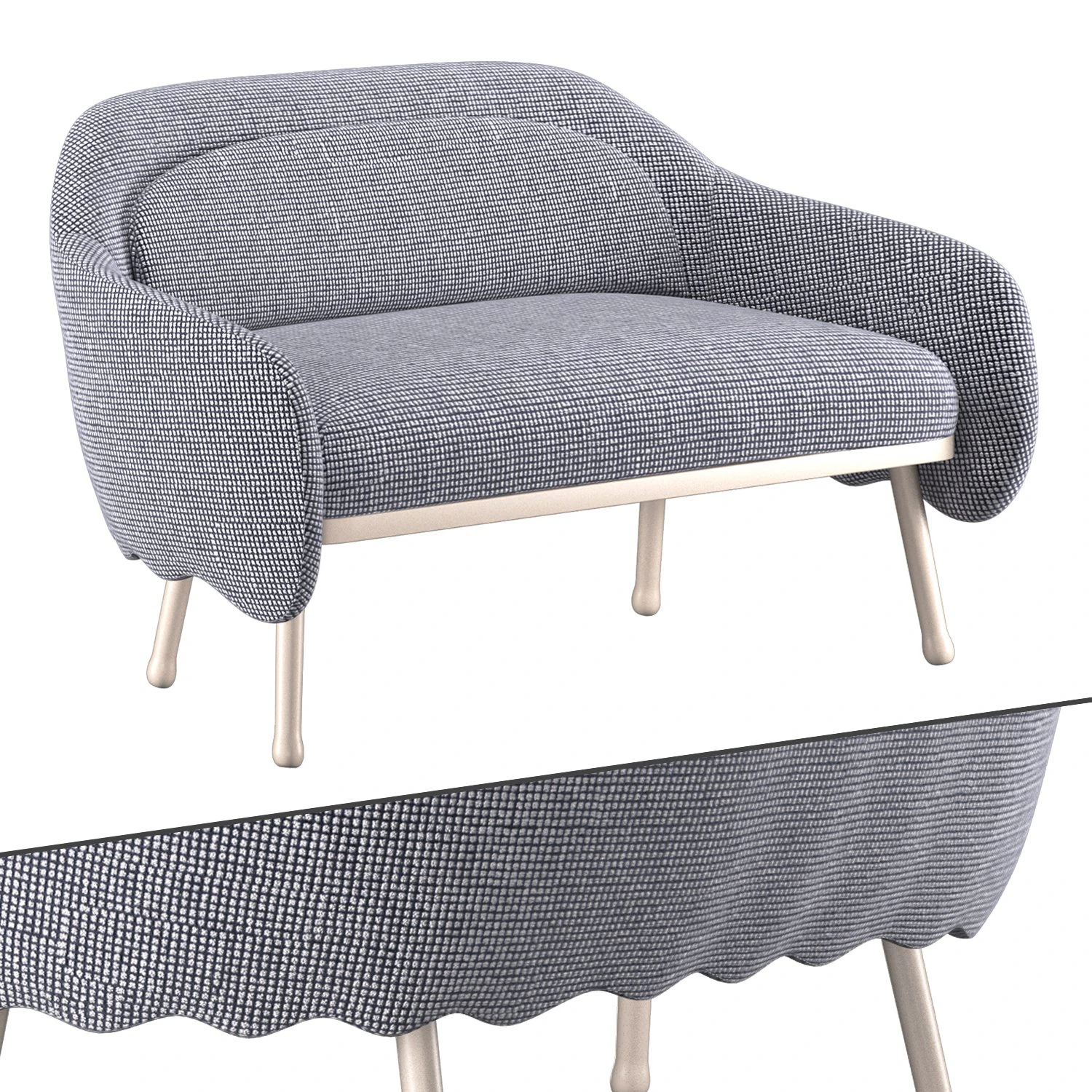 corolla sofa 273 3D Model .c4d .max .obj .3ds .fbx .stl .blend 