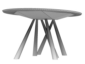 forest oval table Modello 3D