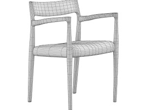 moller model 57 armchair 3D Model