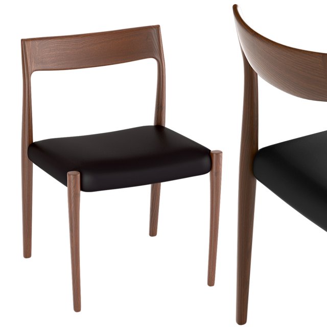 moller model 77 side chair 3D Model .c4d .max .obj .3ds .fbx .stl .blend 
