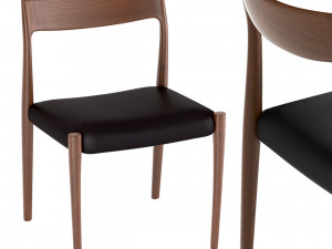 moller model 77 side chair 3D Model