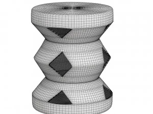 중공 지그재그 3D 모델