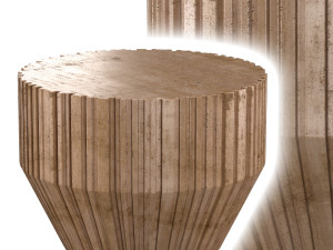 primitive concrete side table 3D मॉडल