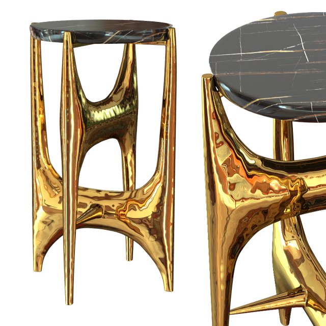 pedestal table 3D Model .c4d .max .obj .3ds .fbx .stl .blend 