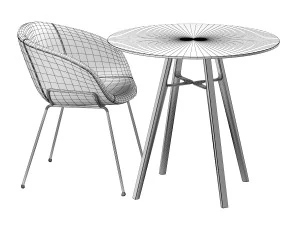 liu h73 bistrot table 3D Model