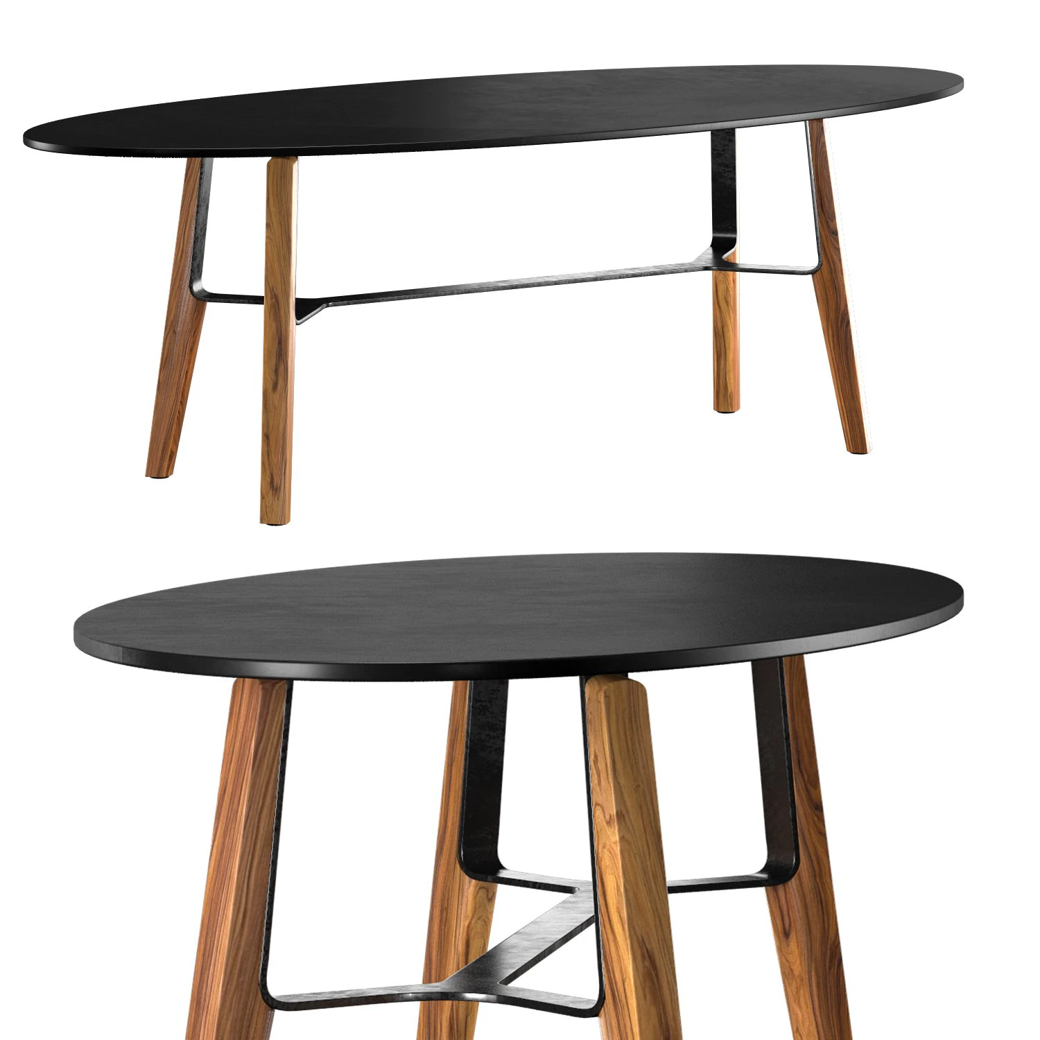 liu ct oval coffee table 3D Model .c4d .max .obj .3ds .fbx .stl .blend 