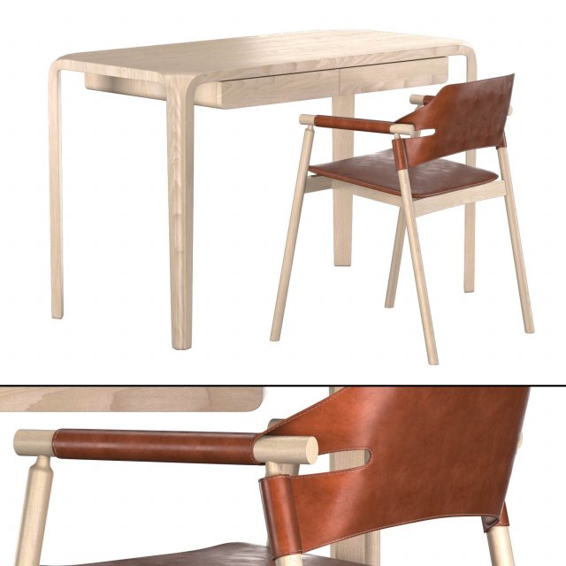 primum work desk-suite p l cu armchair 3D Model .c4d .max .obj .3ds .fbx .stl .blend 