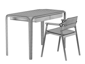 primum work desk-suite p l cu armchair 3D Model