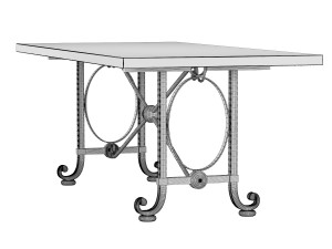 gilbert poillerat dining table 3D 모델