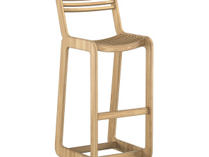 d-bar chair slatted 3D Model