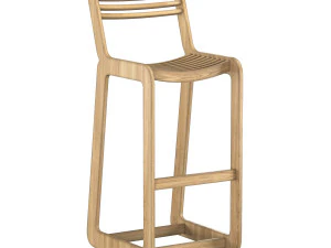 d-bar chair slatted 3D Model
