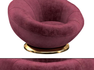 groovy upholstered armchair 3D 모델