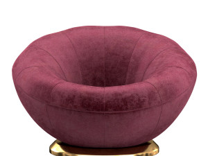 groovy upholstered armchair Modelo 3D