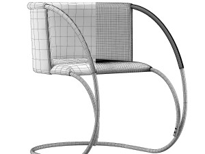 ml 33 leather chair Model 3D
