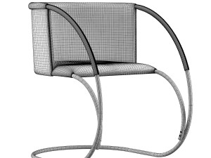 ml 33 leather chair Model 3D