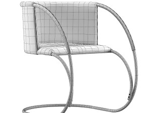 ml 33 leather chair Model 3D