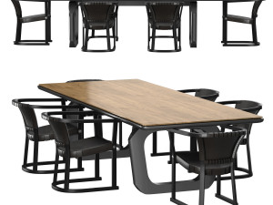mesa de comedor 4221 and chair t13 set-1 3D Model