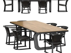 mesa de comedor 4221 and chair t13 set-1 3D Model