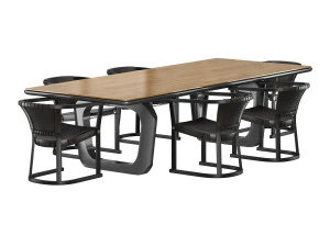 mesa de comedor 4221 and chair t13 set-1 3D Model