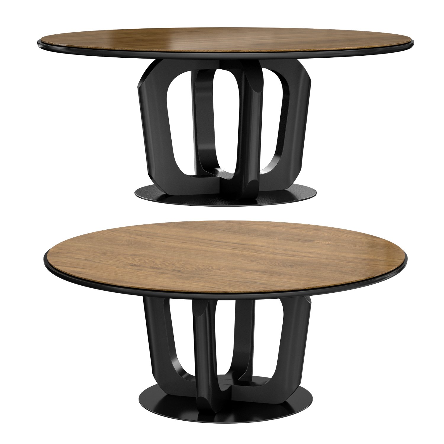 3d модель круглый стол-стул
