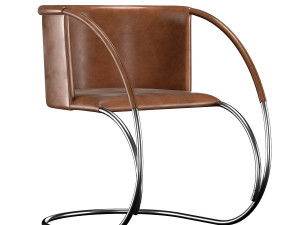 dining table 4221 round and ml 33 leather chair set-2 3D Модель