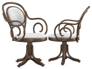 silla de madera curvada b-8033 Modelo 3D